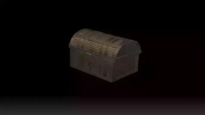 Treasure Chest Box 5 Low-poly 3D model