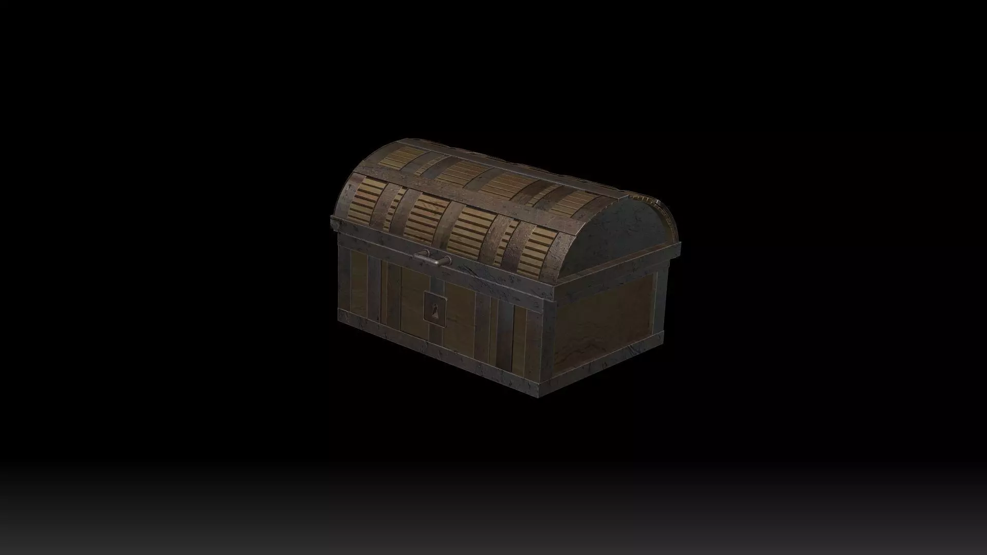 Treasure Chest Box 5 Low-poly 3D model_0