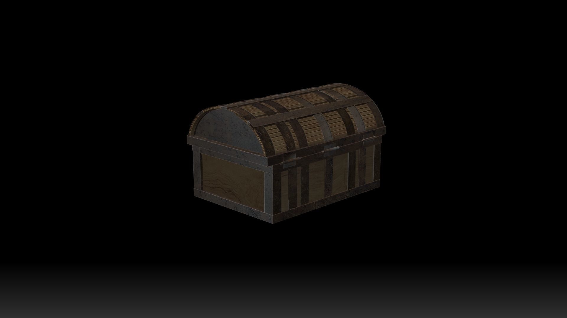 Treasure Chest Box 5 Low-poly 3D model_2