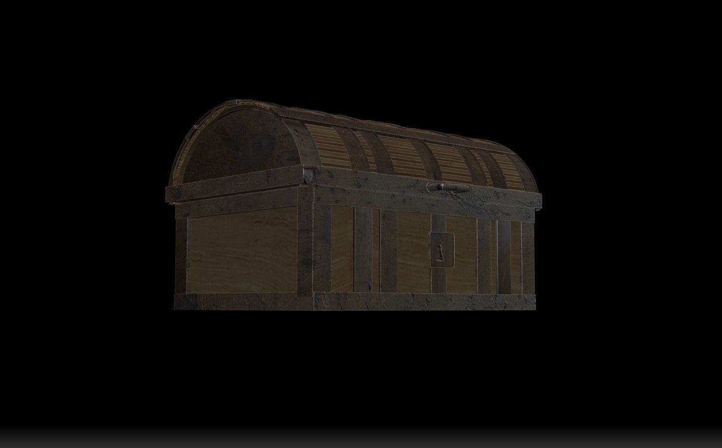 Treasure Chest Box 5 Low-poly 3D model_4