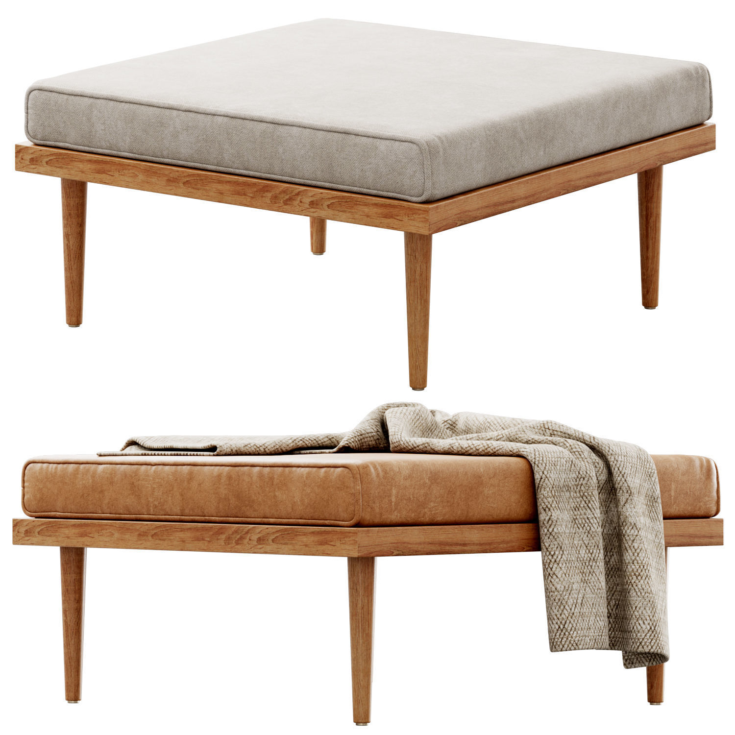 Ottoman by Casara Modern 3D model_2