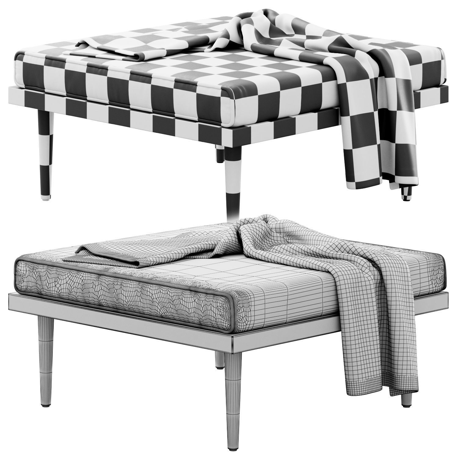 Ottoman by Casara Modern 3D model_3