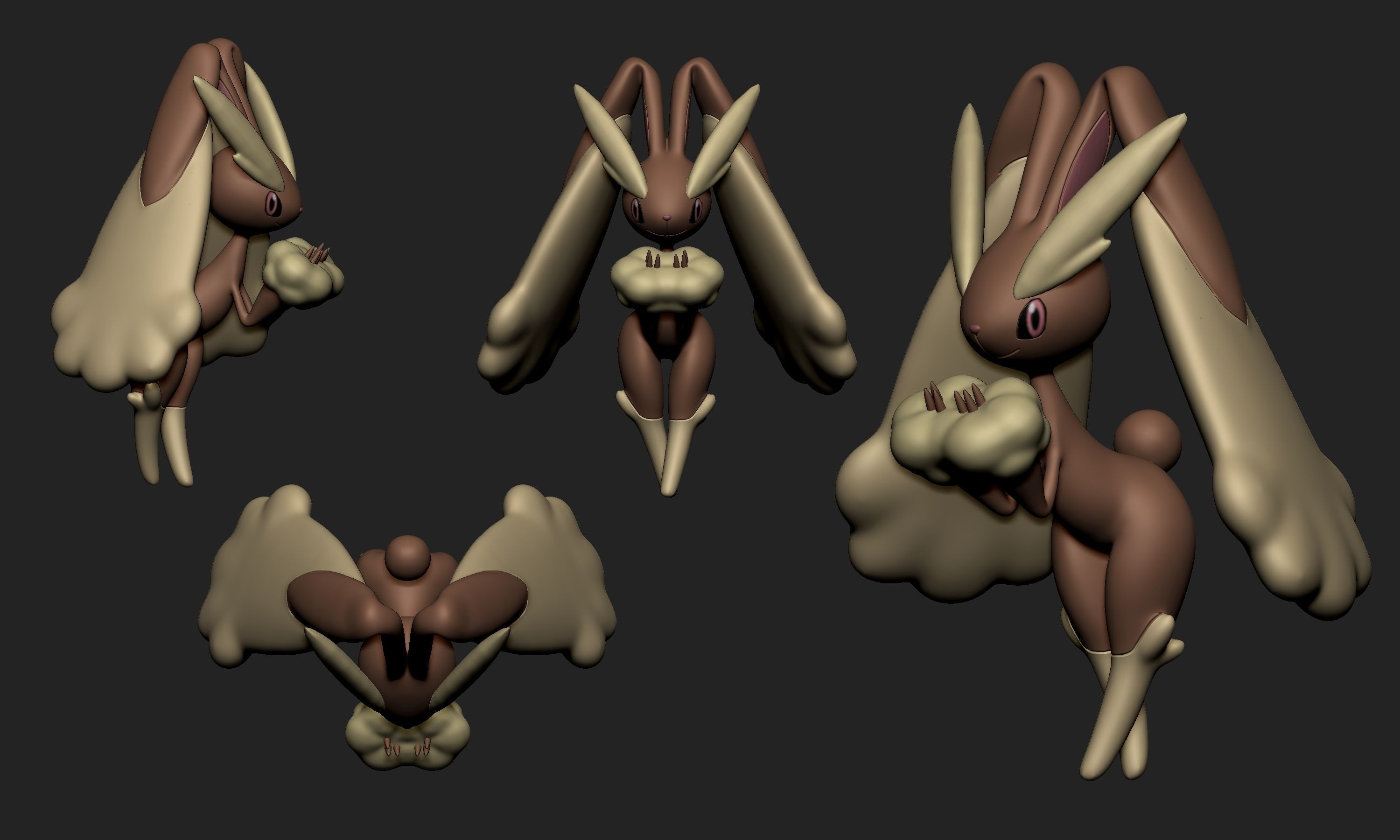 Pokemon - Buneary and Lopunny 3D print model_7