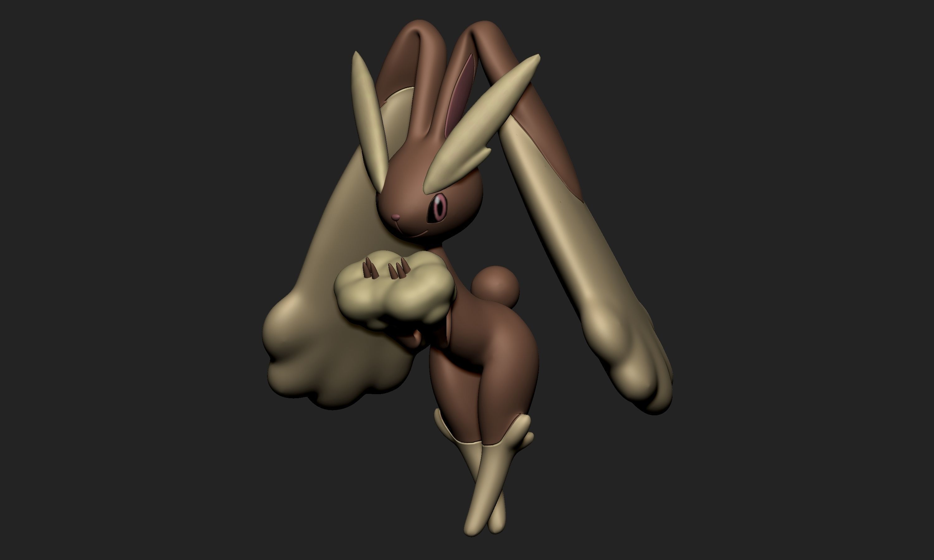 Pokemon - Buneary and Lopunny 3D print model_12