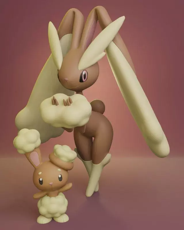 Pokemon - Buneary and Lopunny 3D print model_0