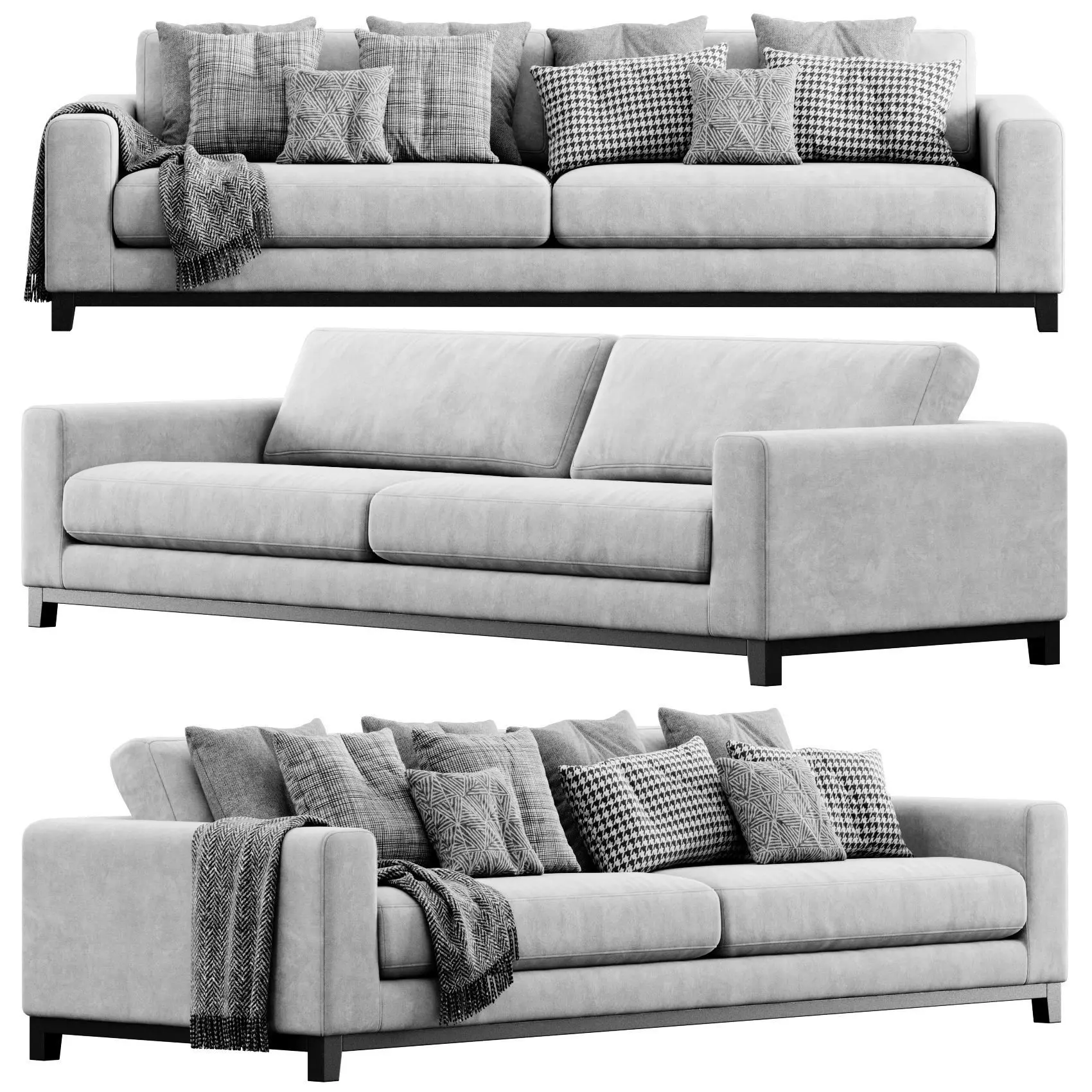 Frankfurt 4 seater sofa by focus on furniture 3D model