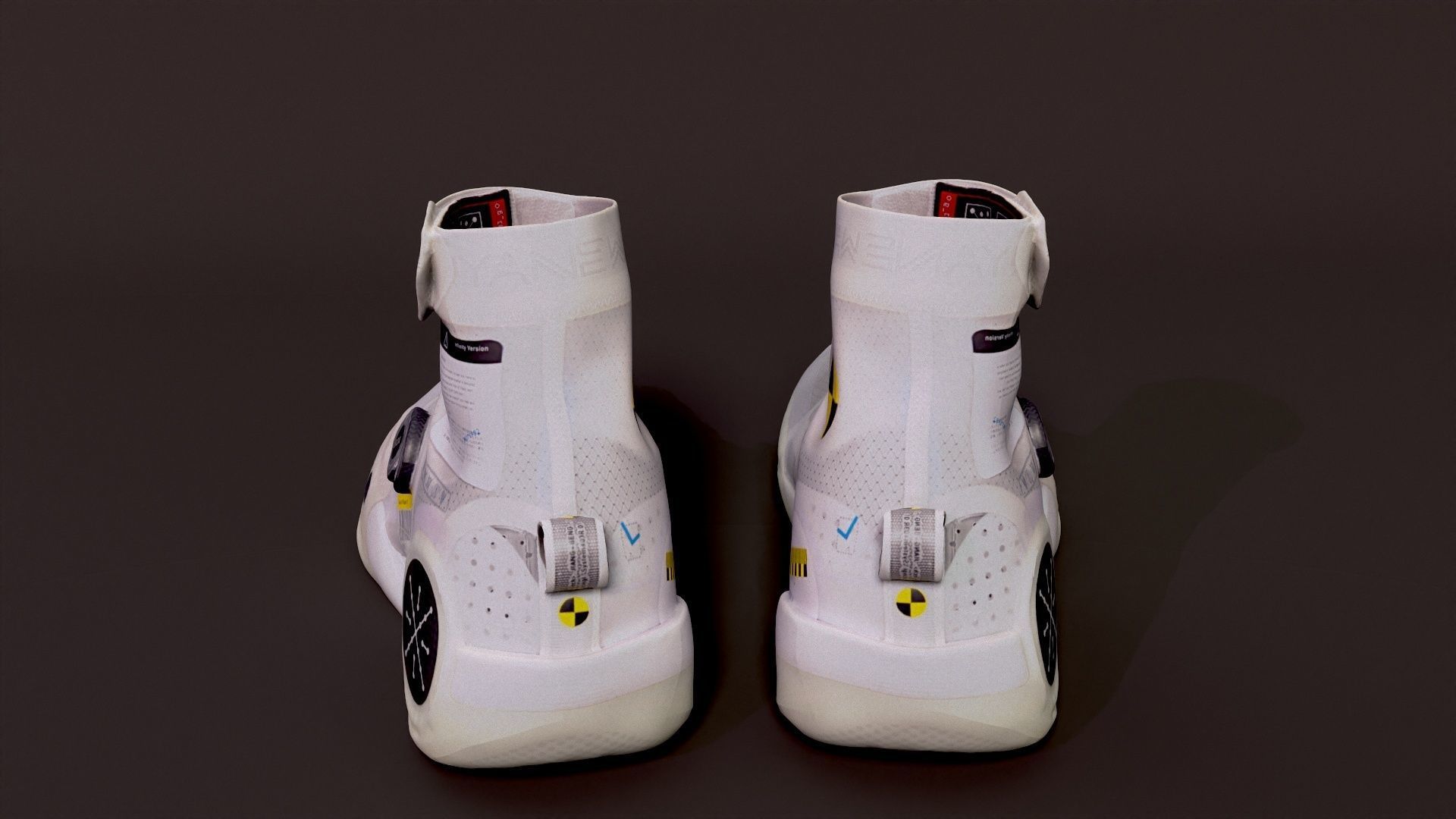 Cyberpunk fashion sneaker scifi future shoes footwear Low-poly 3D model_10