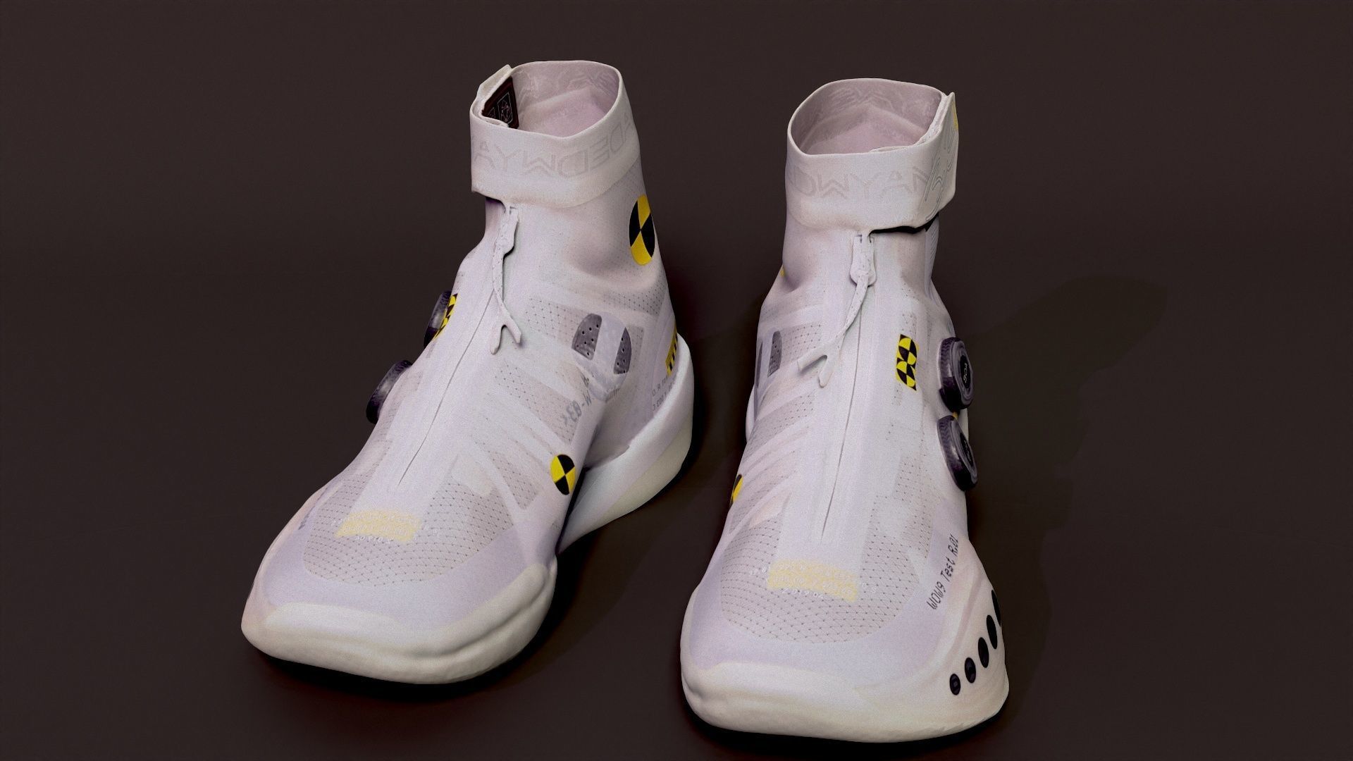 Cyberpunk fashion sneaker scifi future shoes footwear Low-poly 3D model_19