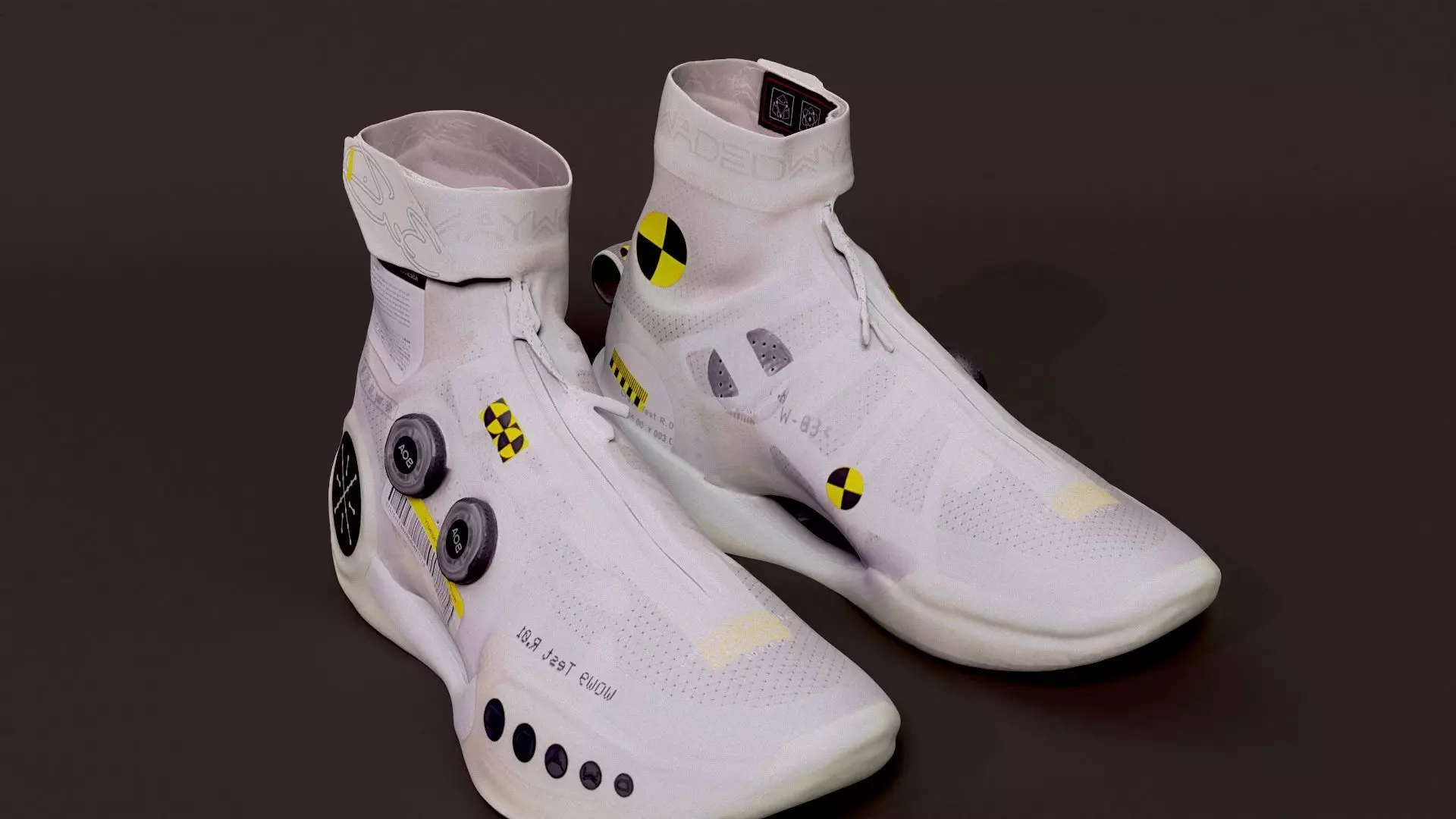 Cyberpunk fashion sneaker scifi future shoes footwear Low-poly 3D model_0