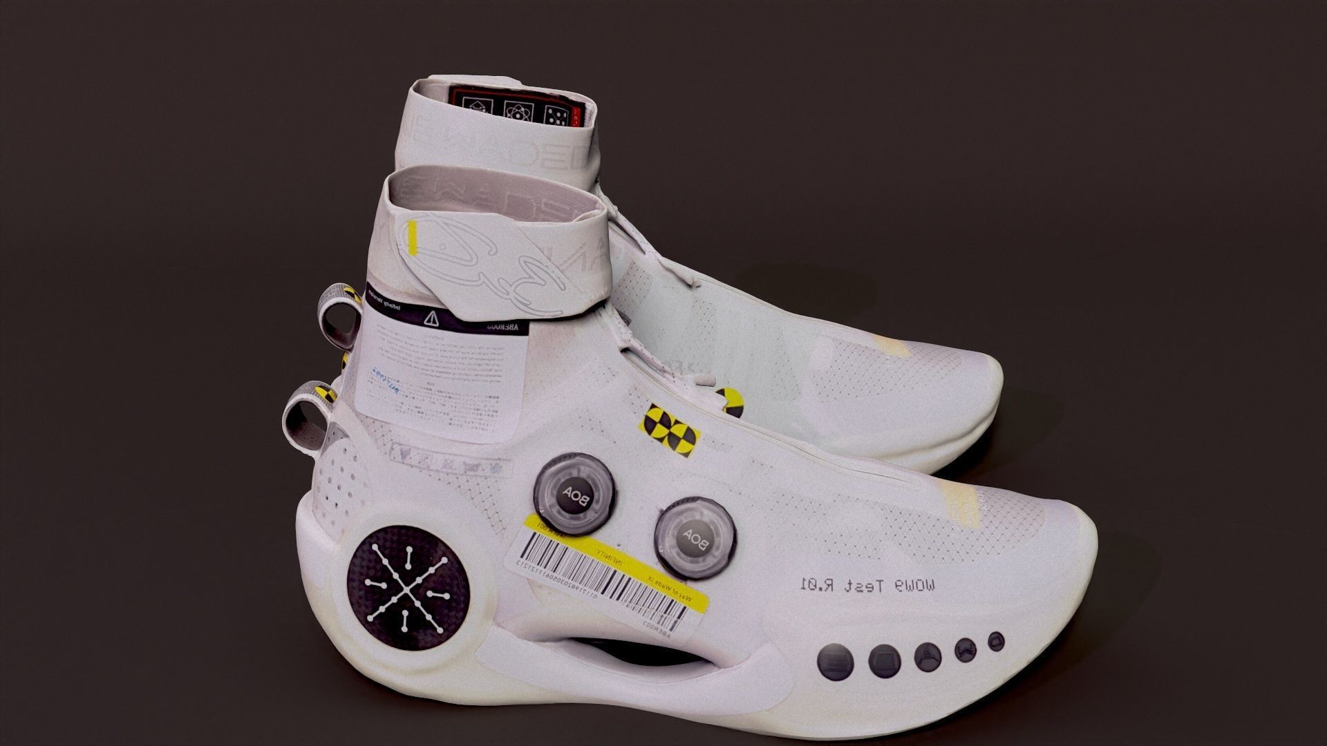 Cyberpunk fashion sneaker scifi future shoes footwear Low-poly 3D model_5