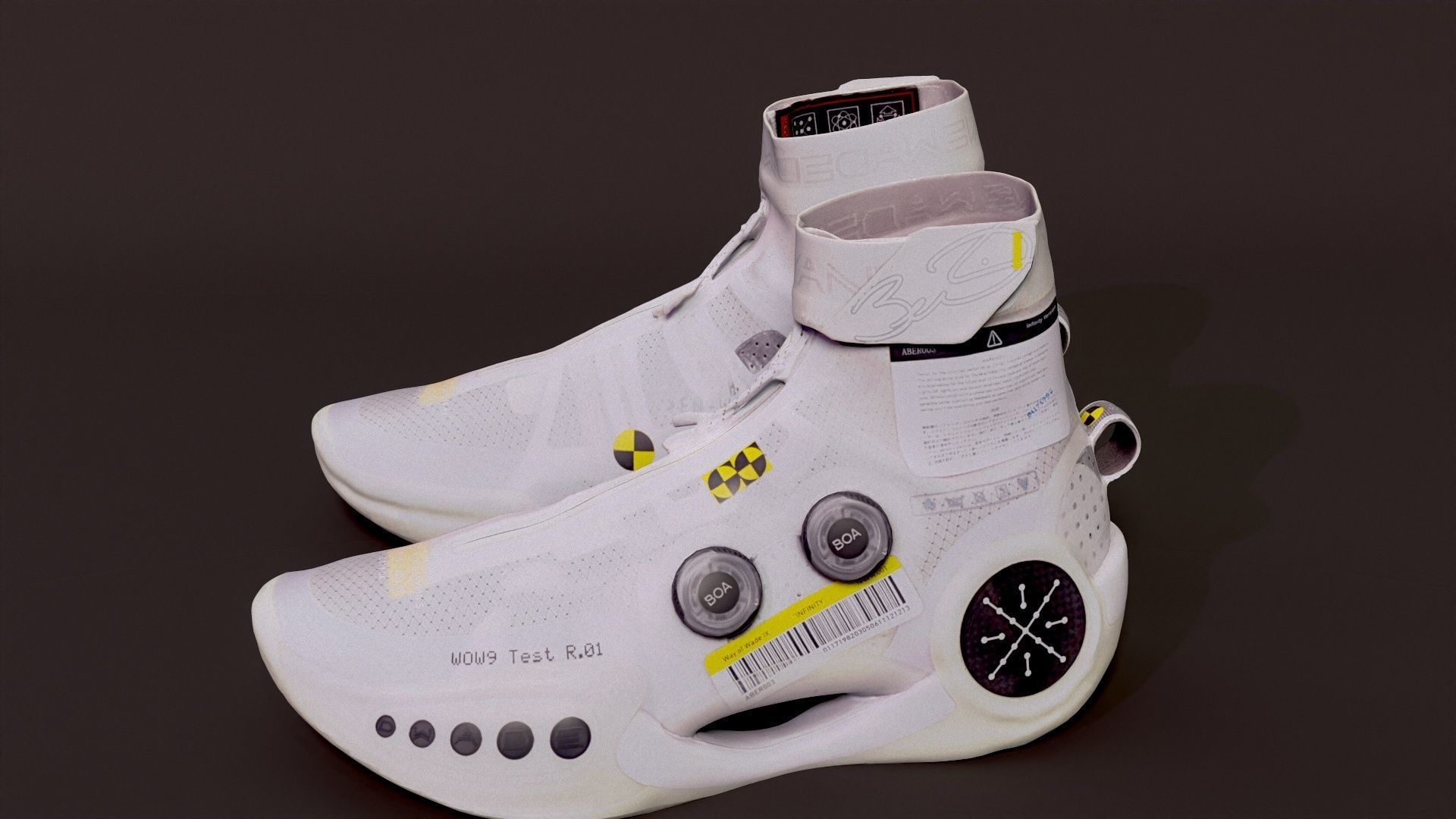 Cyberpunk fashion sneaker scifi future shoes footwear Low-poly 3D model_15