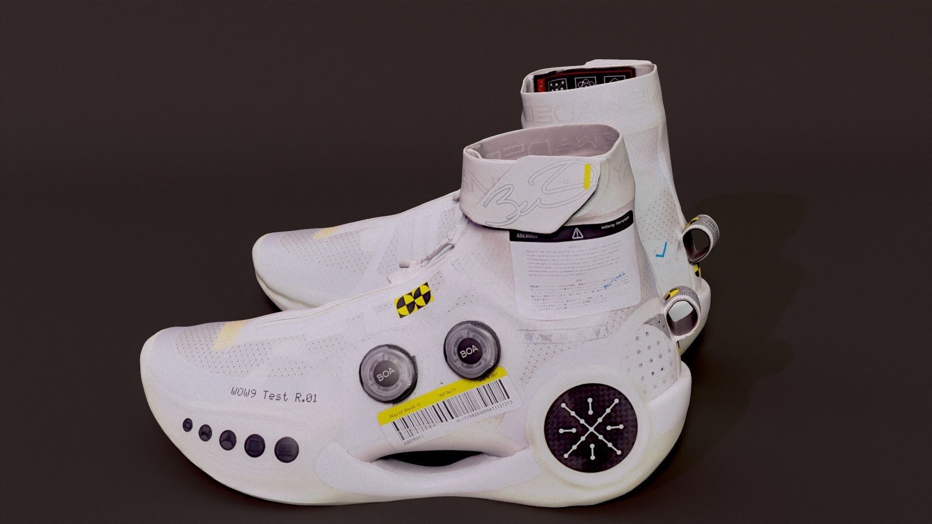 Cyberpunk fashion sneaker scifi future shoes footwear Low-poly 3D model_14