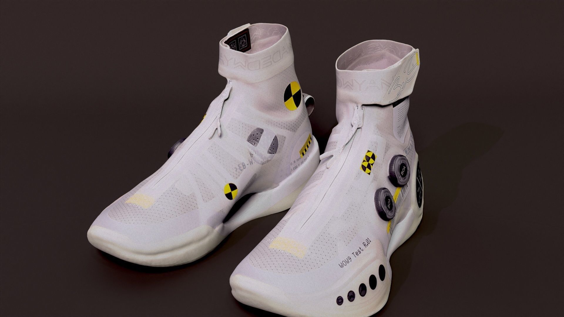 Cyberpunk fashion sneaker scifi future shoes footwear Low-poly 3D model_18