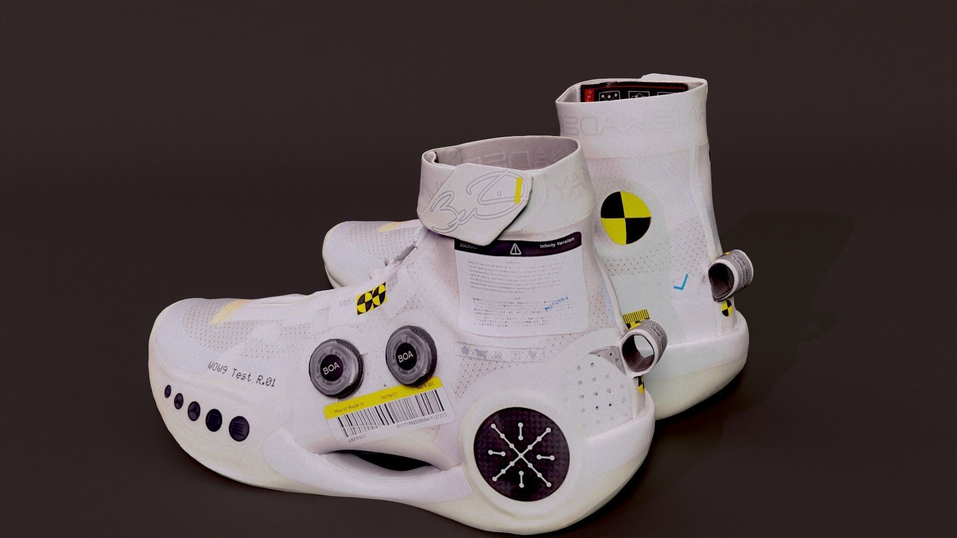 Cyberpunk fashion sneaker scifi future shoes footwear Low-poly 3D model_13