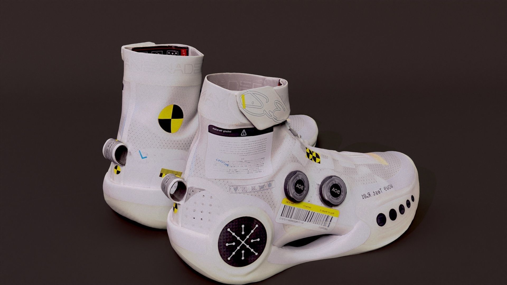 Cyberpunk fashion sneaker scifi future shoes footwear Low-poly 3D model_7