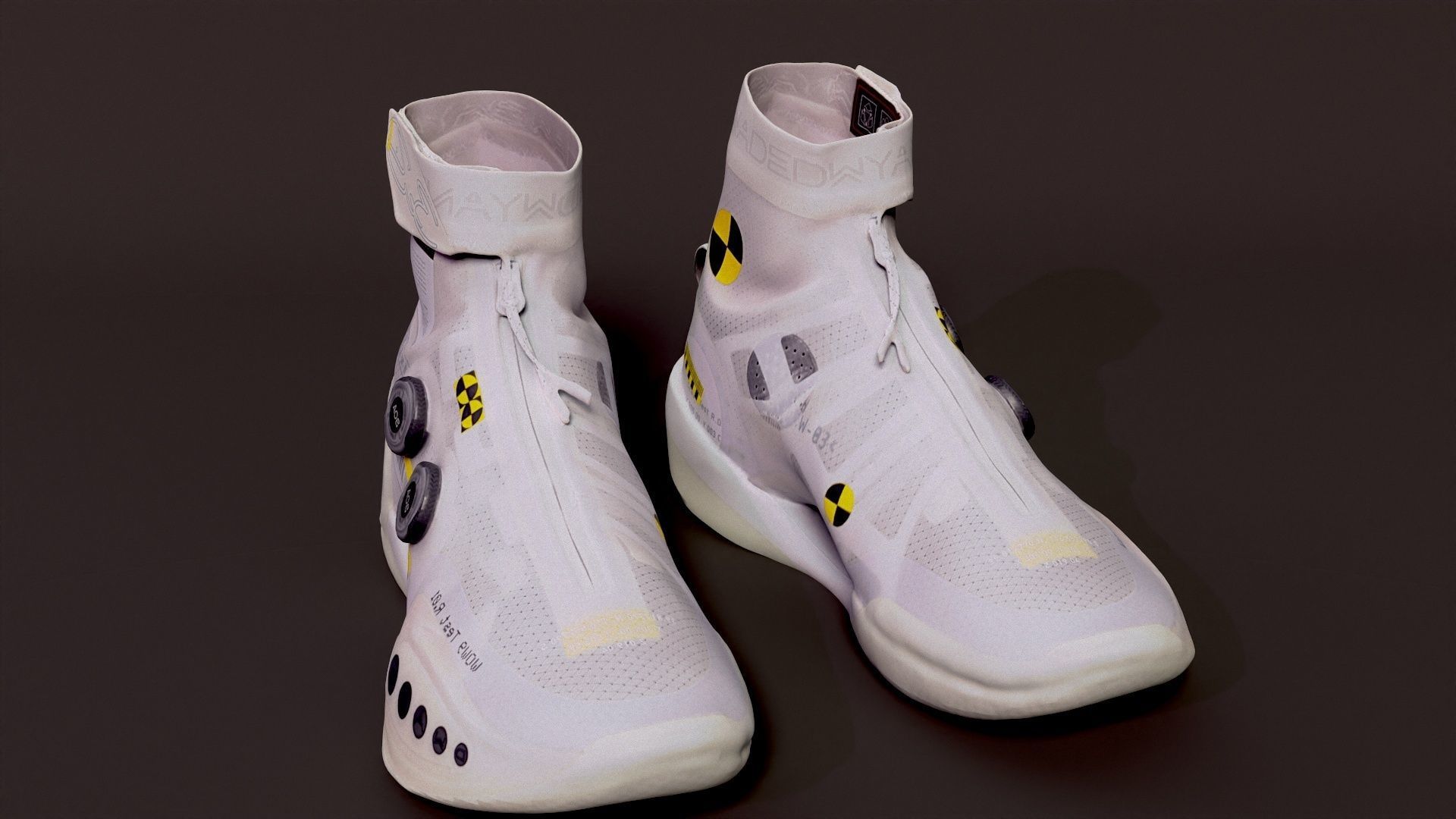 Cyberpunk fashion sneaker scifi future shoes footwear Low-poly 3D model_2