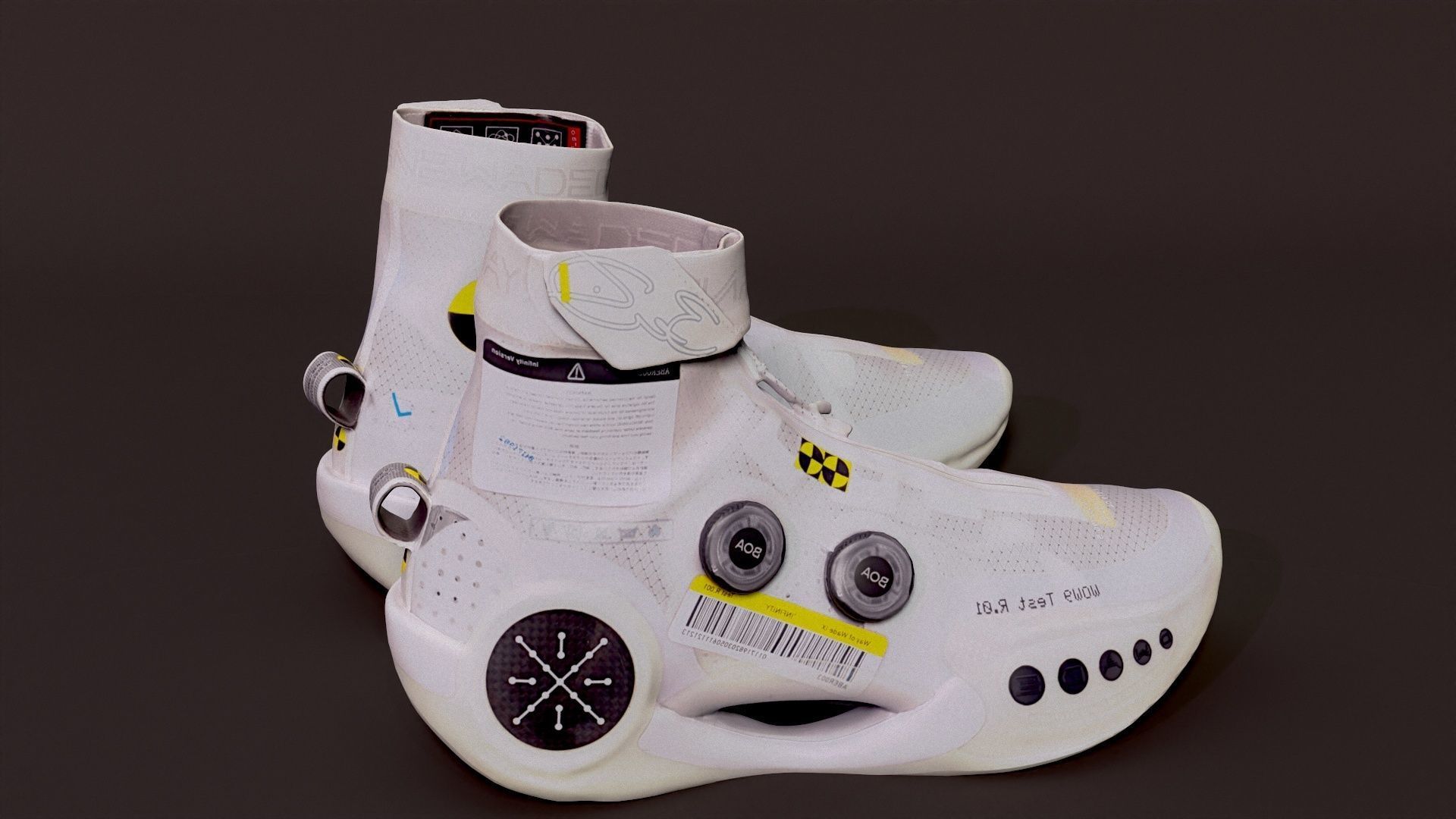 Cyberpunk fashion sneaker scifi future shoes footwear Low-poly 3D model_6