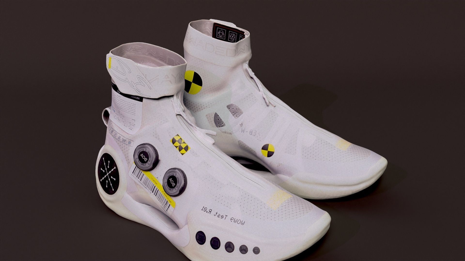 Cyberpunk fashion sneaker scifi future shoes footwear Low-poly 3D model_3