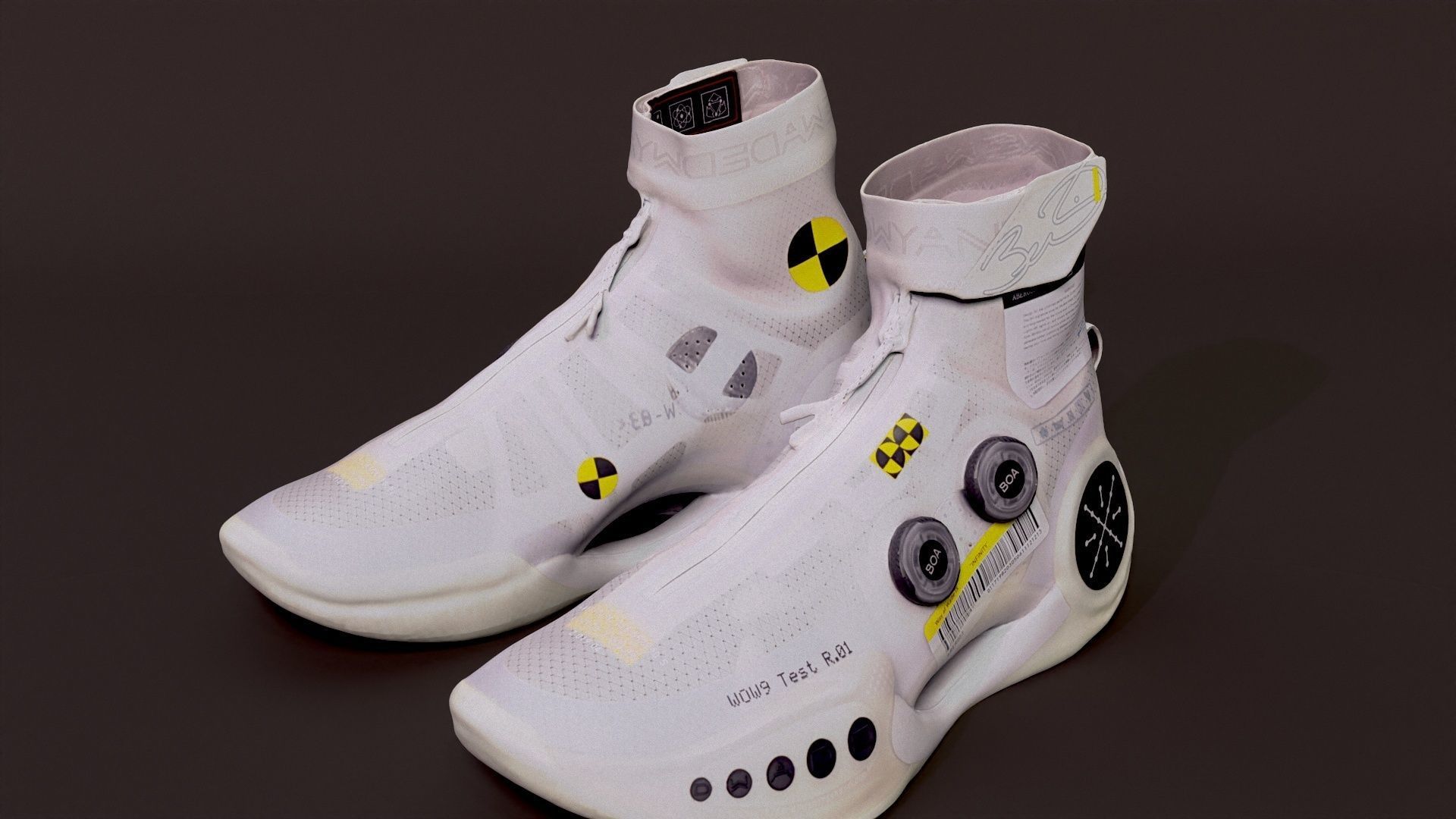 Cyberpunk fashion sneaker scifi future shoes footwear Low-poly 3D model_17