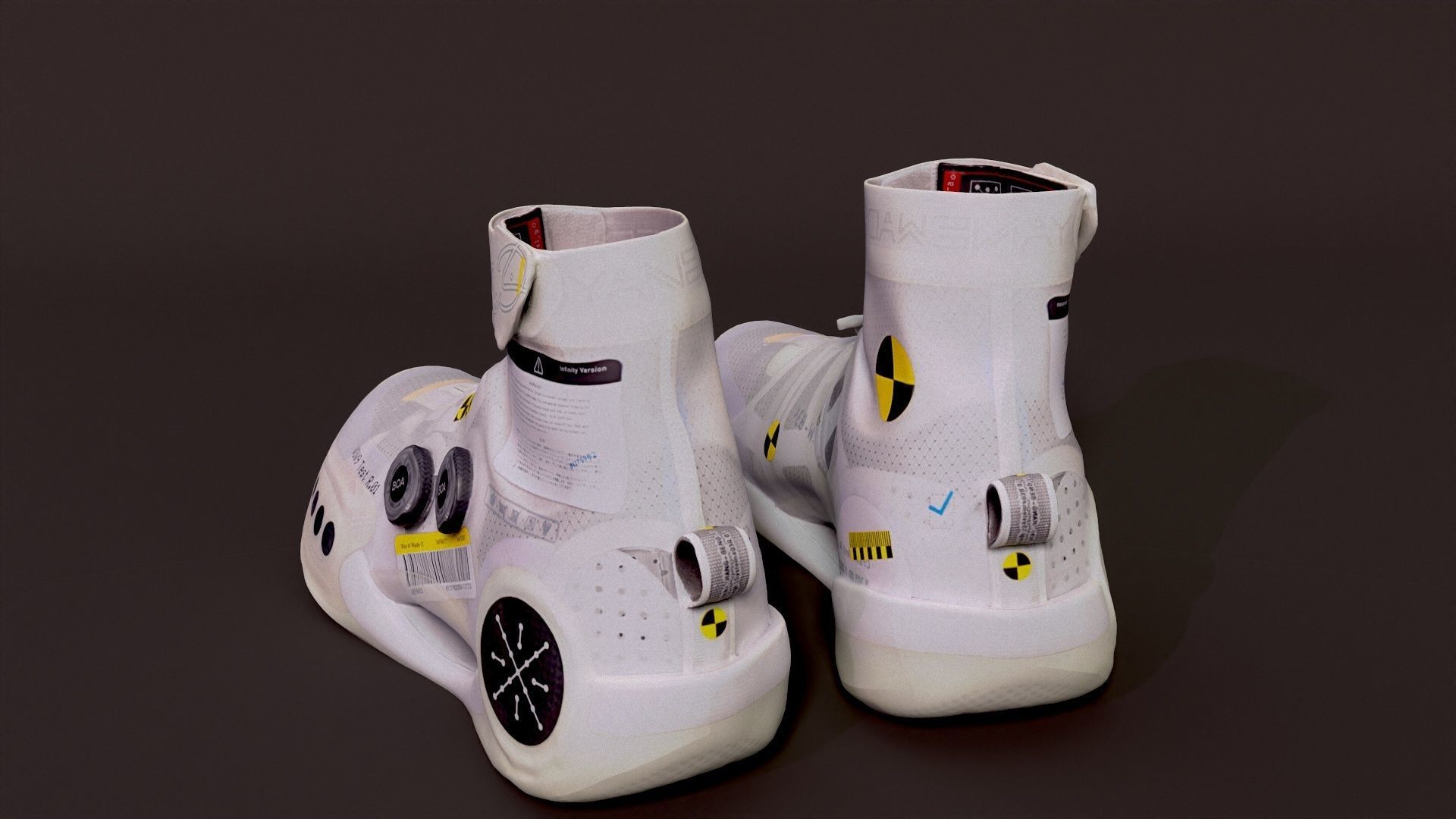 Cyberpunk fashion sneaker scifi future shoes footwear Low-poly 3D model_11