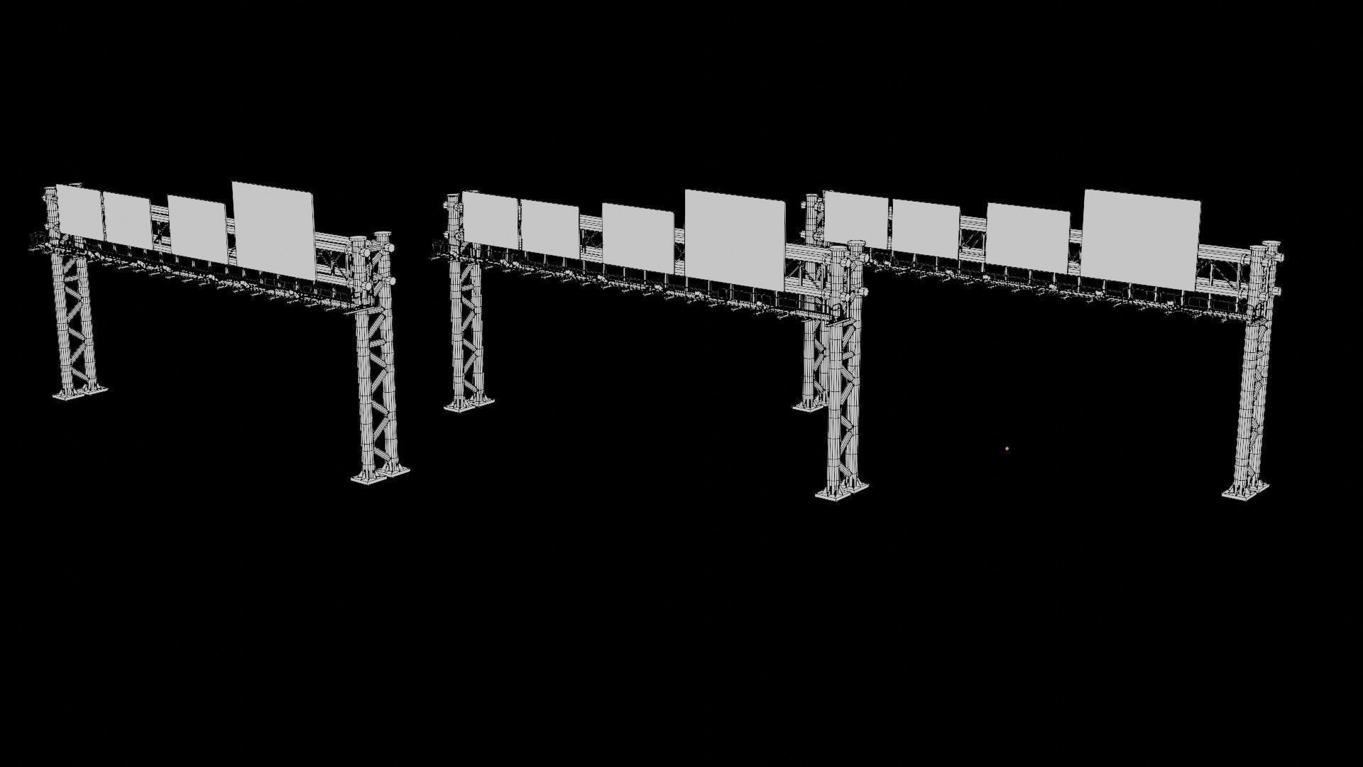 highway bypass with 4k pbr textures clean dirty rusty Low-poly 3D model_9