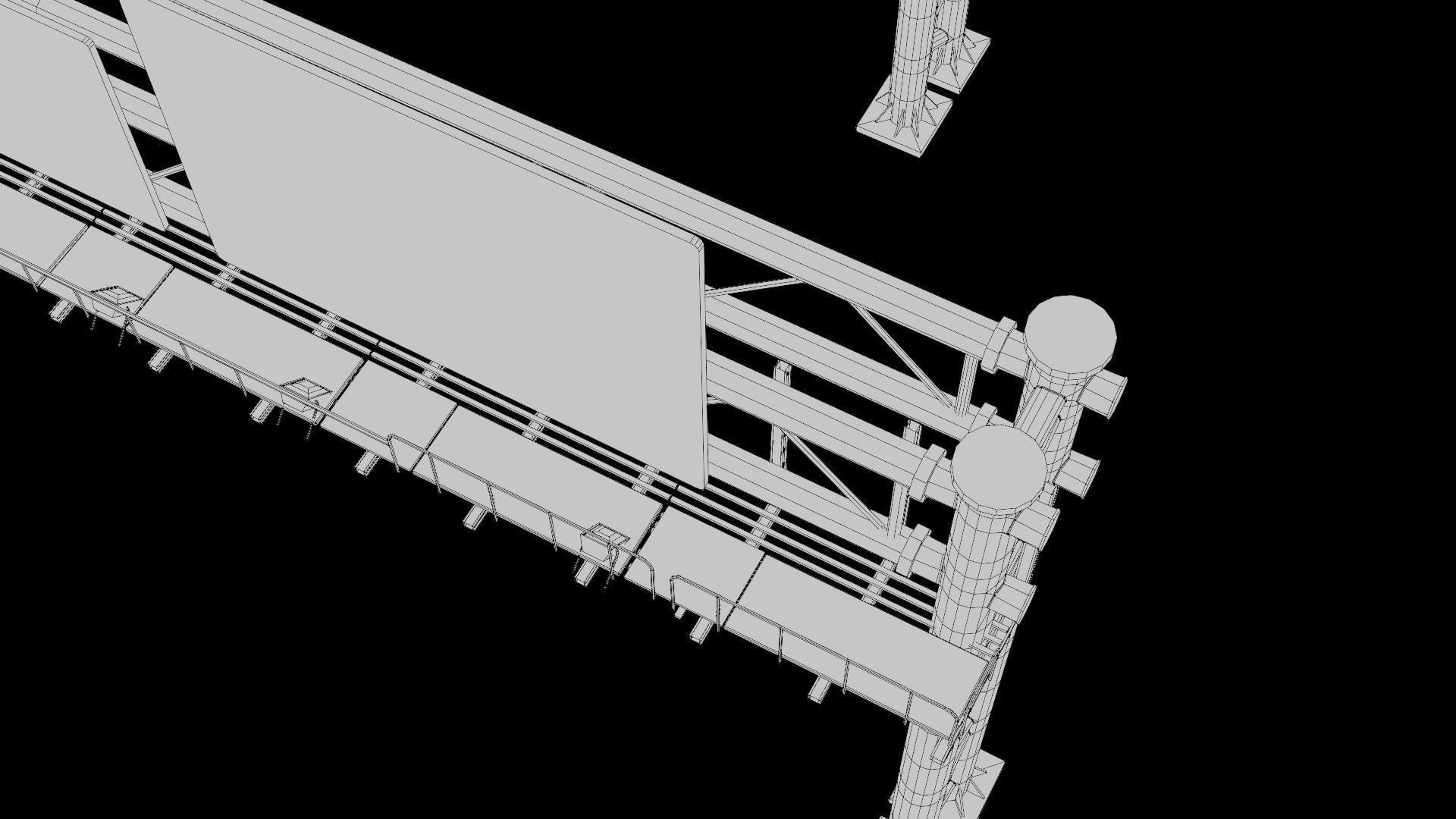 highway bypass with 4k pbr textures clean dirty rusty Low-poly 3D model_15