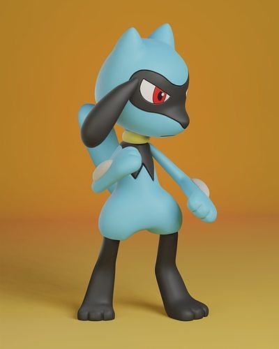 pokemon riolu 3D print model