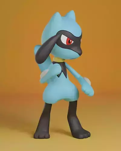 pokemon riolu 3D print model