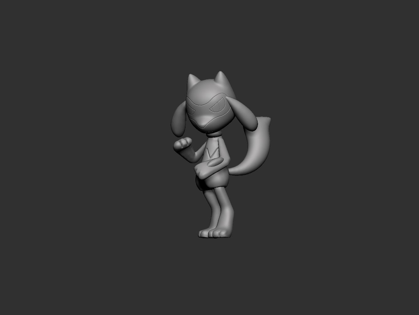 pokemon riolu 3D print model_8