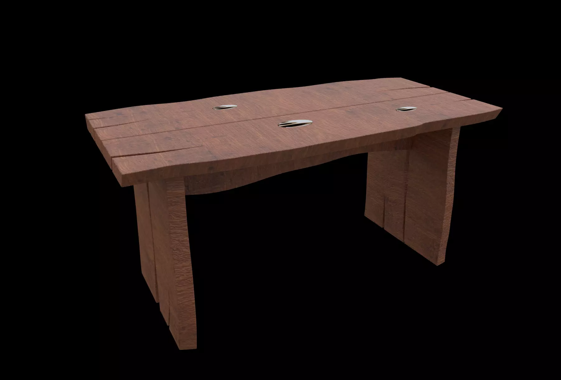 Table made from wood Free low-poly 3D model
