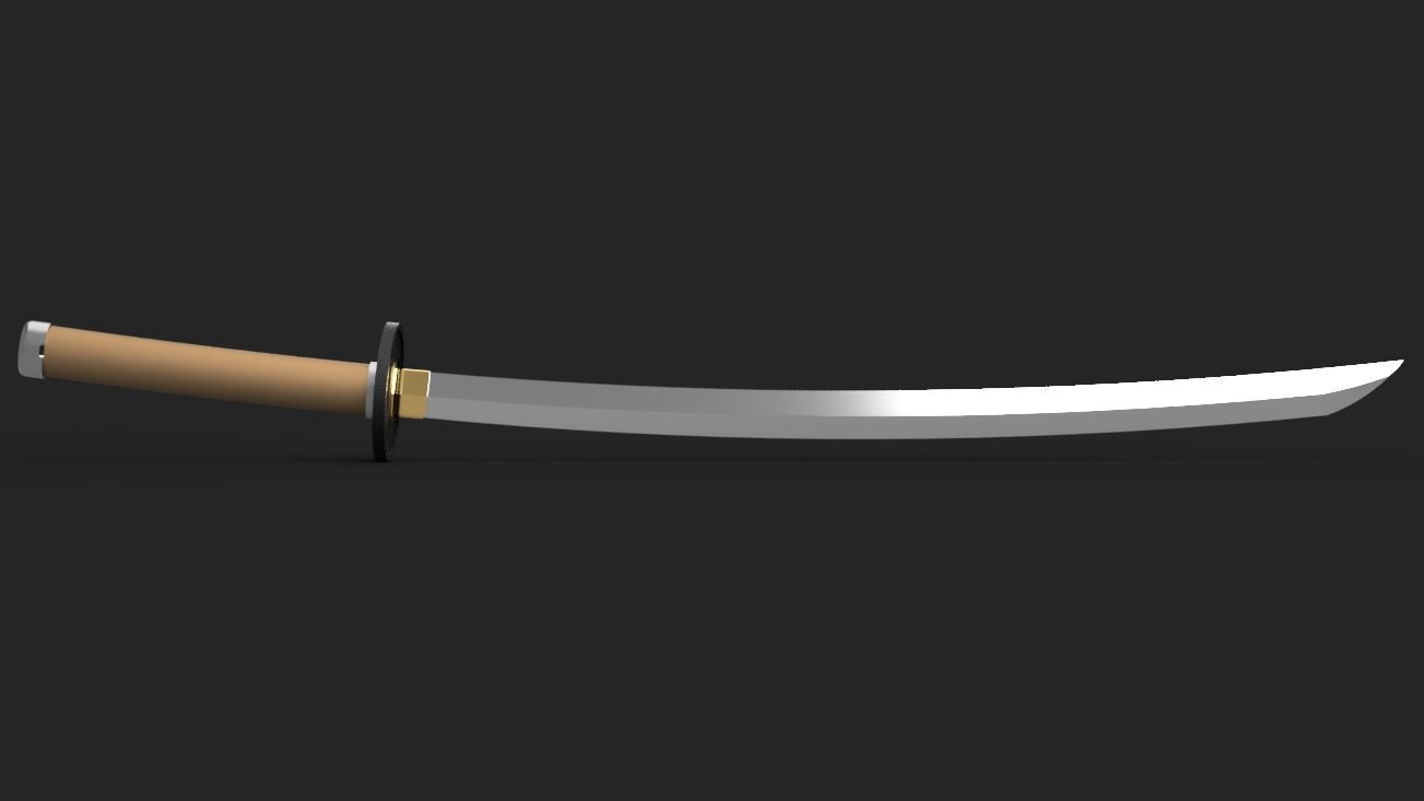 Rurouni Kenshin Reverse Blade Katana - Sakabatou Cosplay Prop 3D print model_4