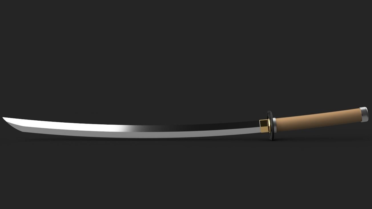 Rurouni Kenshin Reverse Blade Katana - Sakabatou Cosplay Prop 3D print model_5