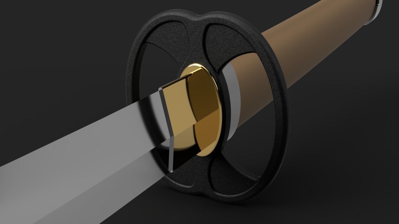 Rurouni Kenshin Reverse Blade Katana - Sakabatou Cosplay Prop 3D print model_2