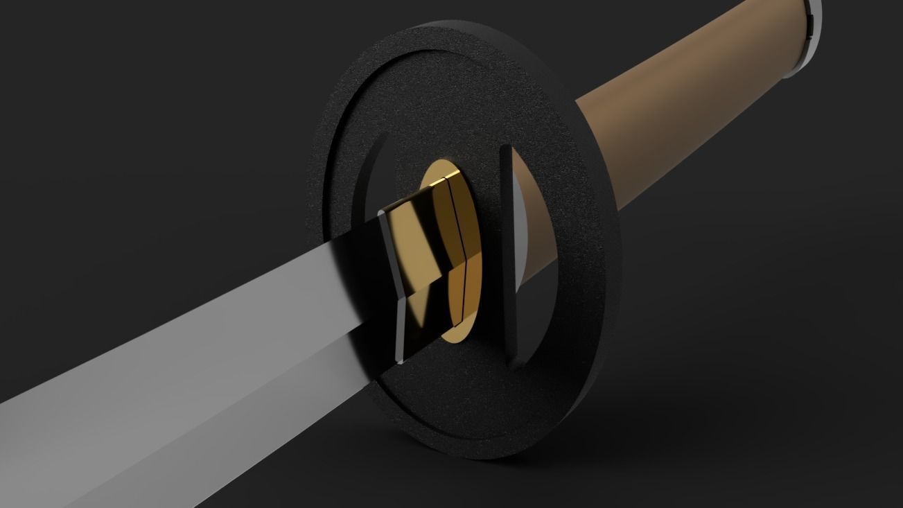 Rurouni Kenshin Reverse Blade Katana - Sakabatou Cosplay Prop 3D print model_3