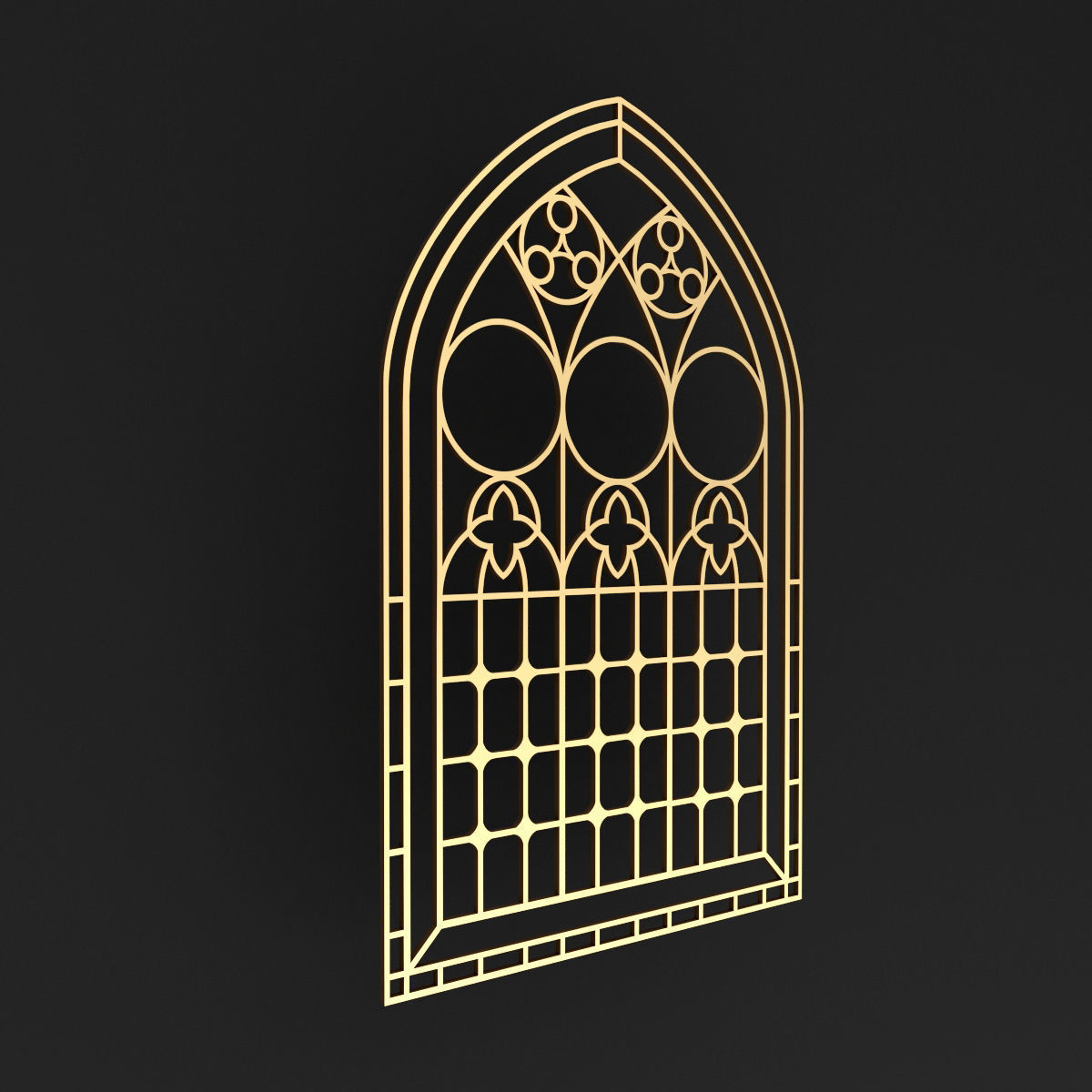 Arabic Gothic Windows 3D model_3