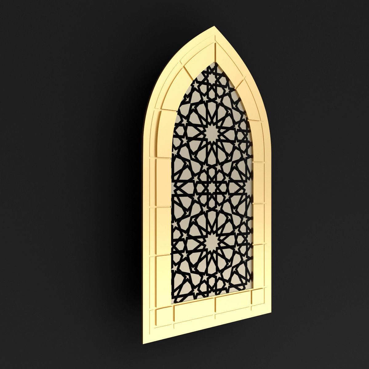 Arabic Gothic Windows 3D model_16