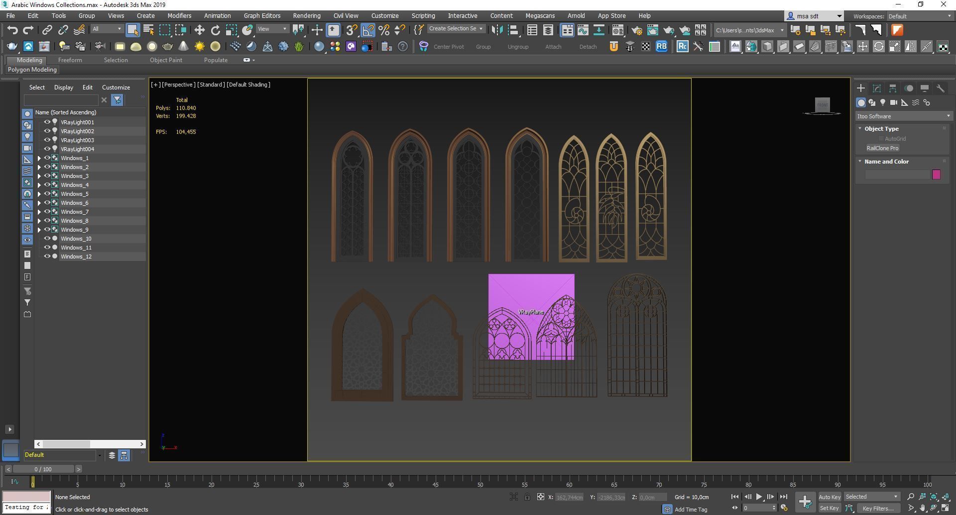 Arabic Gothic Windows 3D model_8