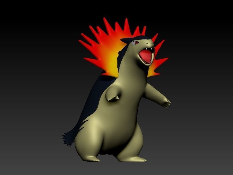 pokemon cyndaquil evolution pack 3D print model_15