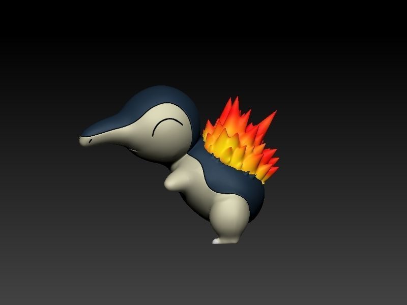 pokemon cyndaquil evolution pack 3D print model_4