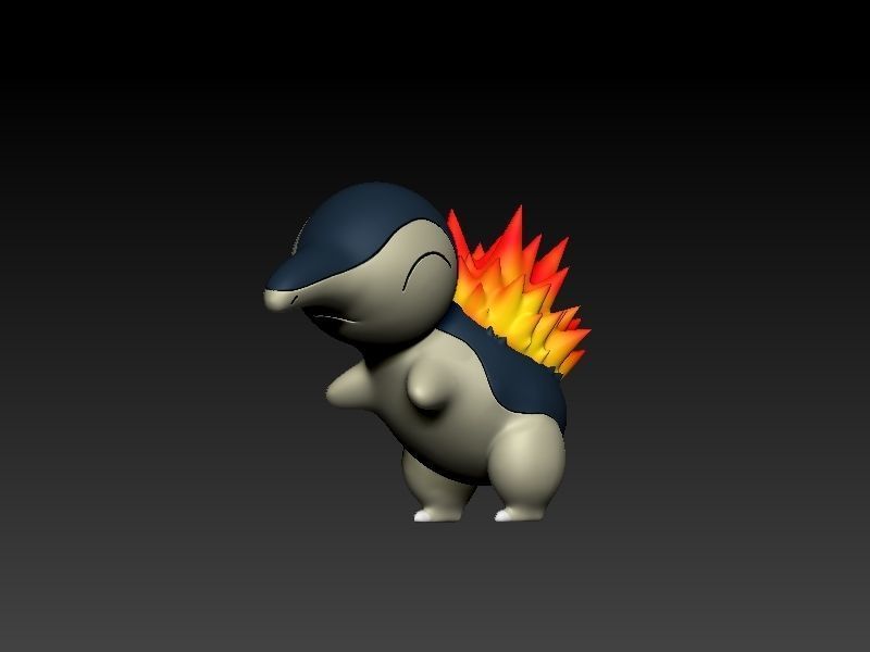 pokemon cyndaquil evolution pack 3D print model_2
