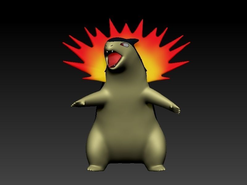 pokemon cyndaquil evolution pack 3D print model_13