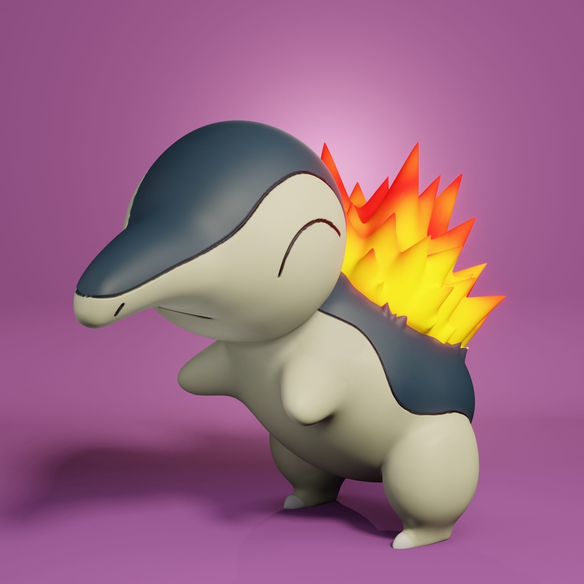 pokemon cyndaquil evolution pack 3D print model_1