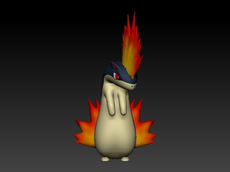 pokemon cyndaquil evolution pack 3D print model_7