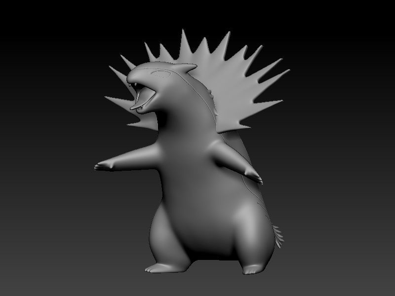 pokemon cyndaquil evolution pack 3D print model_12