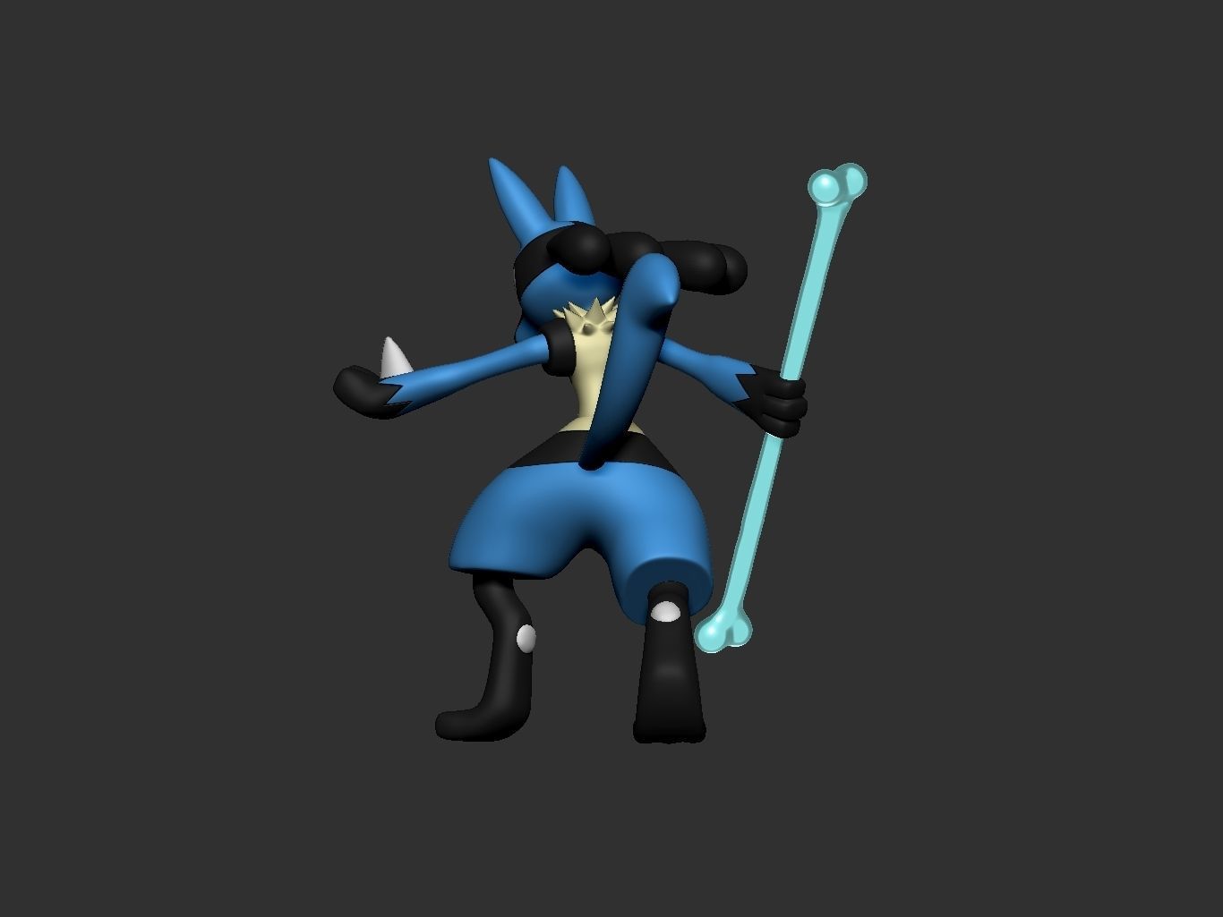 pokemon lucario 3D print model_5