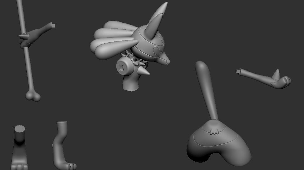pokemon lucario 3D print model_4