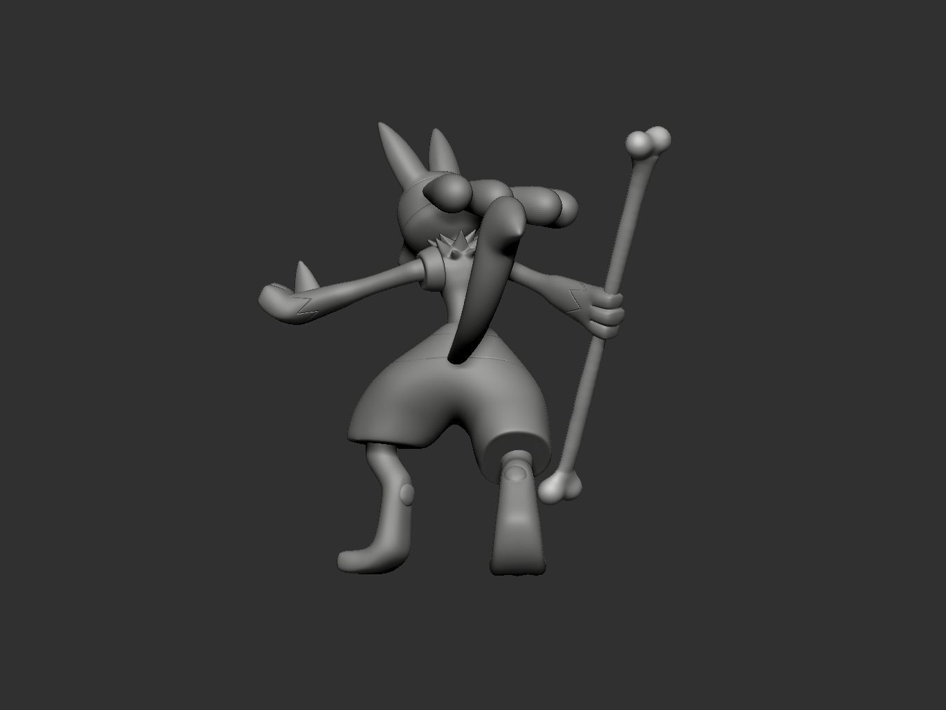 pokemon lucario 3D print model_6
