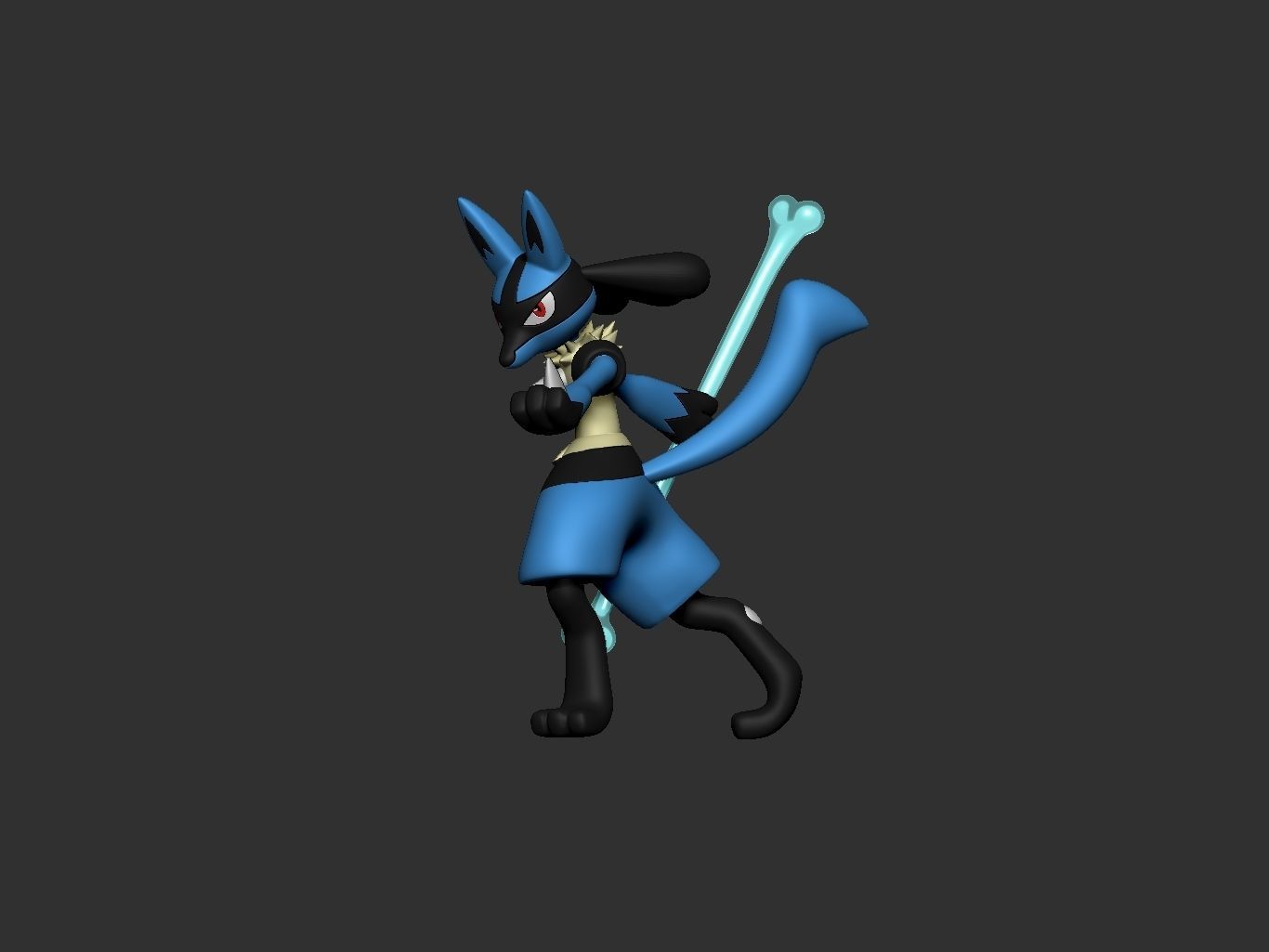 pokemon lucario 3D print model_1