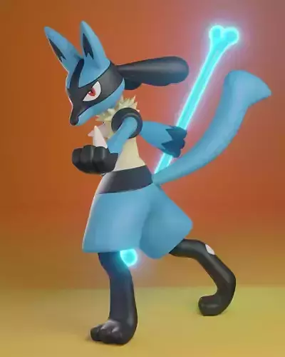pokemon lucario 3D print model