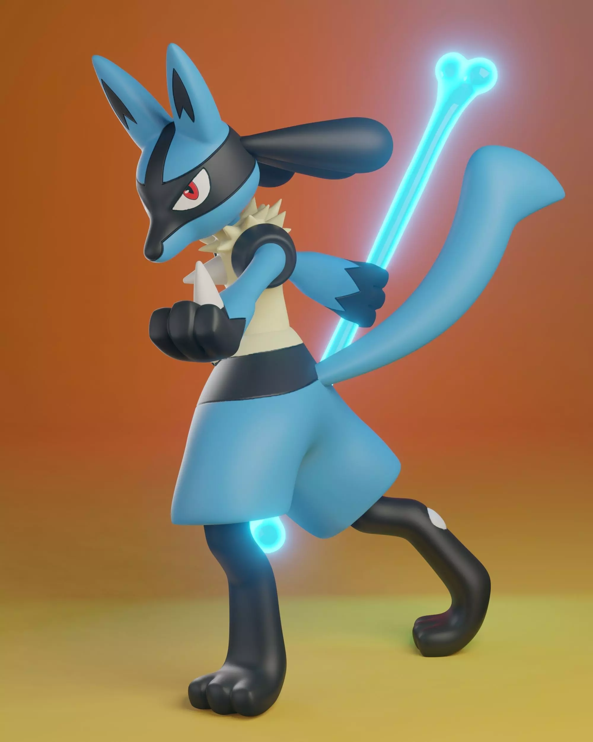 pokemon lucario 3D print model_0